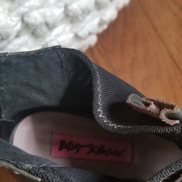 Betsey Johnson Leather & Nylon Booties - Picture 5 of 6